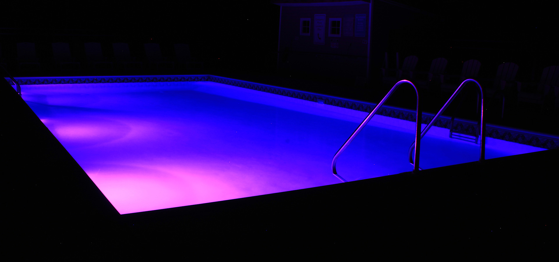 Nighttime pool